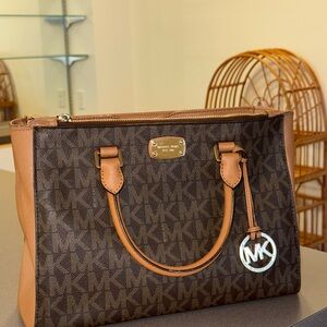 Michael Kors Signature Brown and Tan Tote
